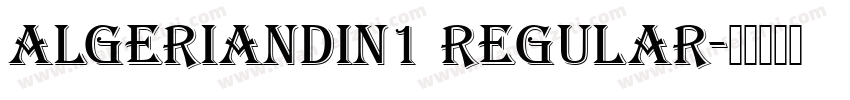 AlgerianDIn1 Regular字体转换